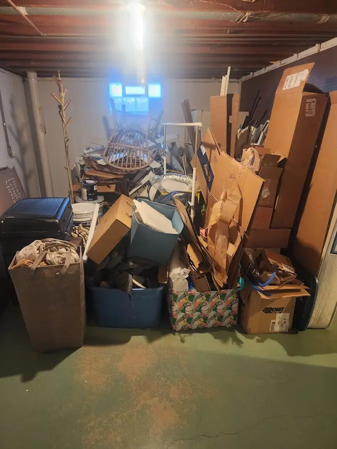 Roll-off dumpster container at job site for 4 Yard Dumpster Rental in White Bluff